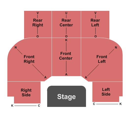 Town Hall - WA End Stage Seating Chart