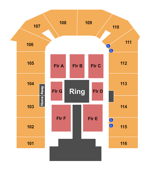 Town Toyota Center WWE Seating Chart