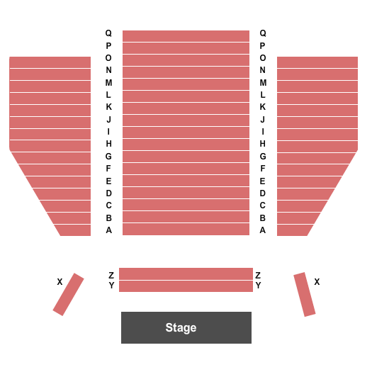 Townsend Center for the Performing Arts End Stage Seating Chart