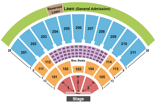 Toyota Amphitheatre Endstage 2 Seating Chart