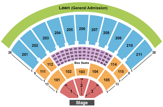 Toyota Amphitheater Wheatland Seating Chart