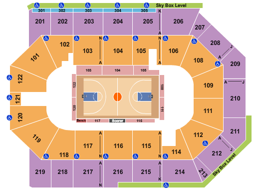 Toyota Arena - Ontario Basketball - Globetrotters Seating Chart