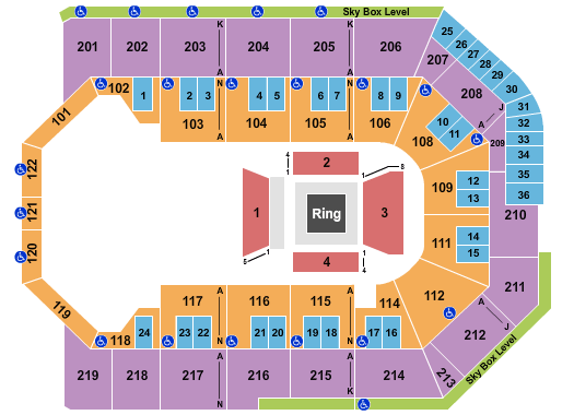 Toyota Arena - Ontario Boxing Seating Chart