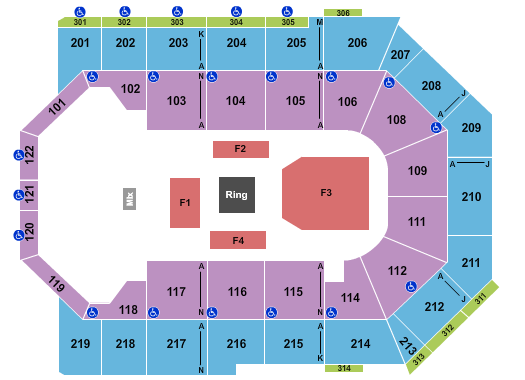 Toyota Arena - Ontario Boxing Seating Chart