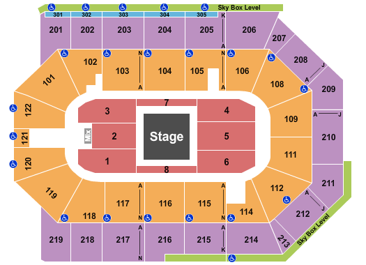 Toyota Arena - Ontario Center Stage Seating Chart