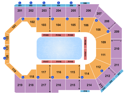 Toyota Arena - Ontario Disney On Ice 2023 Seating Chart