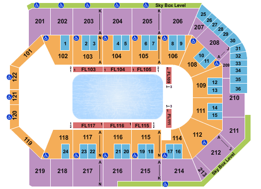 Toyota Arena - Ontario Disney On Ice Seating Chart