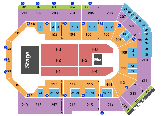 Toyota Arena - Ontario Endstage 4 Seating Chart