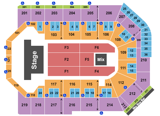 Toyota Arena - Ontario Endstage 5 Seating Chart