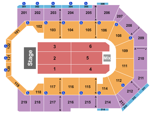 Toyota Arena - Ontario Endstage 6 Seating Chart
