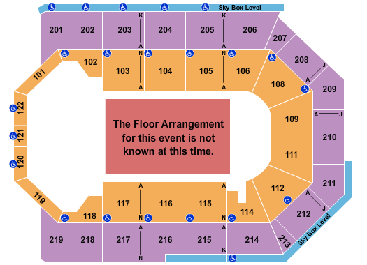 Toyota Arena - Ontario Generic Floor Seating Chart