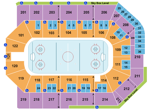 Toyota Arena - Ontario Hockey Seating Chart
