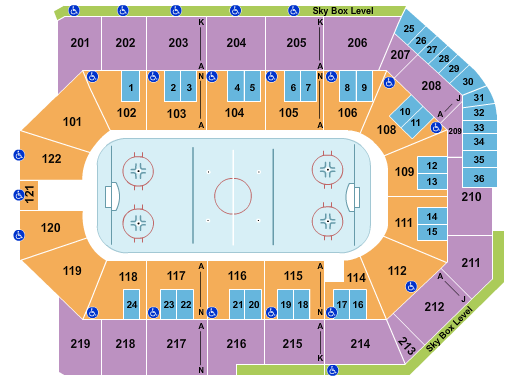 Pechanga Arena - Interactive hockey Seating Chart