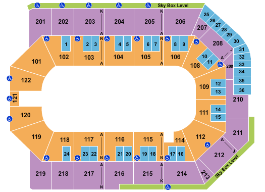 Toyota Arena - Ontario Open Floor Seating Chart