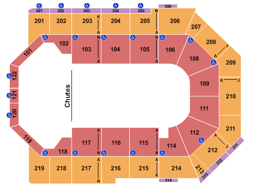 Toyota Arena - Ontario Rodeo Seating Chart