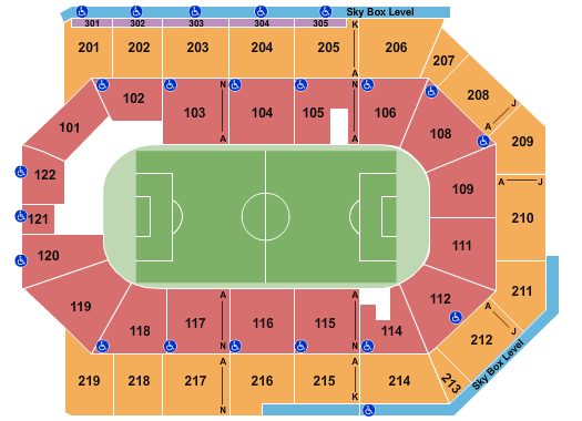 Toyota Arena - Ontario Soccer 2 Seating Chart