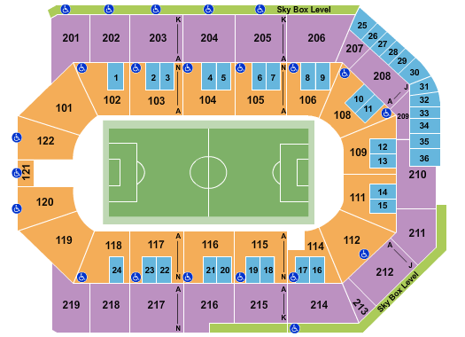 Toyota Arena - Ontario Soccer Seating Chart