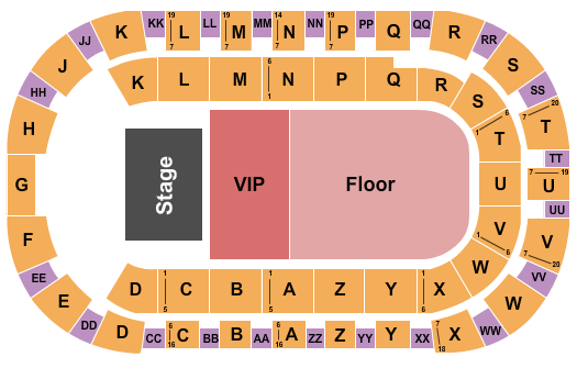 Toyota Center - Kennewick VIP & GA Floor Seating Chart