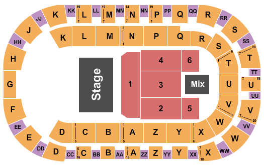 Toyota Center - Kennewick Half House Seating Chart