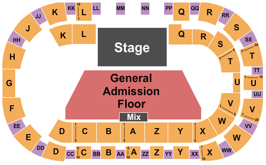 Toyota Center - Kennewick In This Moment & Black Veil Brides Seating Chart