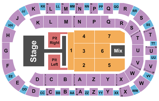 Toyota Center - Kennewick Old Dominion 2 Seating Chart
