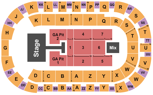 Toyota Center - Kennewick Old Dominion Seating Chart