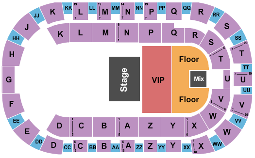 Toyota Center - Kennewick The Lockdown Seating Chart