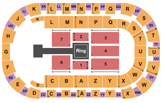 Toyota Center - Kennewick WWE Seating Chart