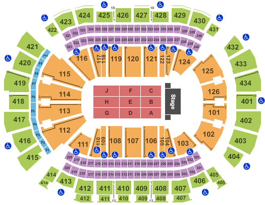 Toyota Center - TX Neil Diamond Seating Chart