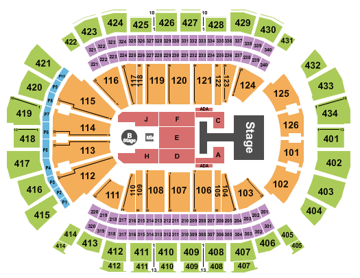 Toyota Center - TX Seating Chart
