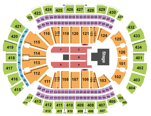 Toyota Center - TX Asake Seating Chart