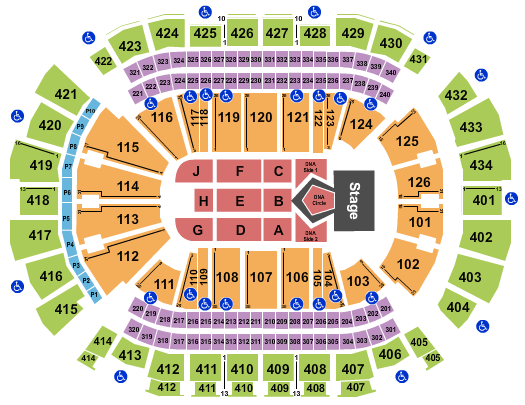 Toyota Center - TX Backstreet Boys Seating Chart