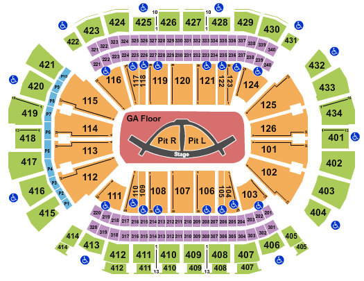 Toyota Center - TX Carrie Underwood Seating Chart