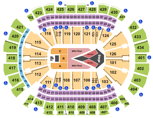seating chart for Toyota Center - TX - Carrie Underwood 2 - eventticketscenter.com