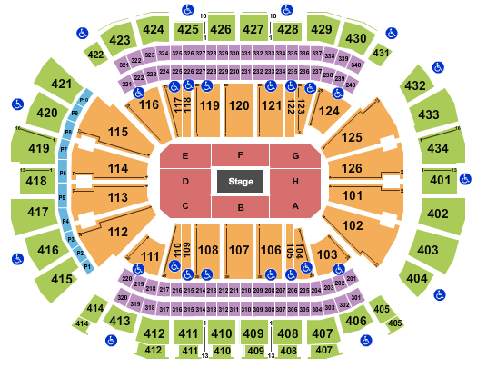 Toyota Center - TX Center Stage 3 Seating Chart
