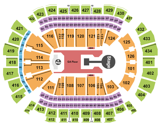 Toyota Center - TX Childish Gambino Seating Chart