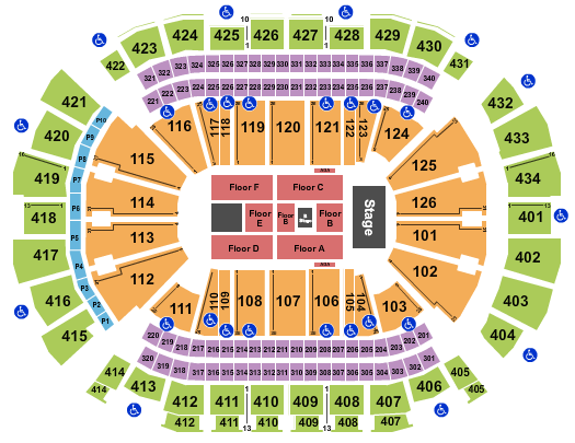 Toyota Center - TX Cyndi Lauper Seating Chart