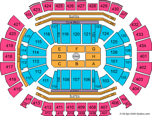 Toyota Center - TX Dane Cook Seating Chart