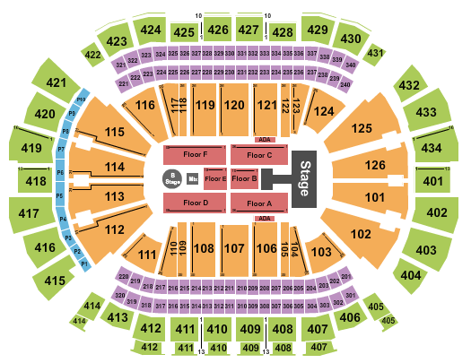 Toyota Center - TX Seating Chart