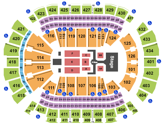 Toyota Center - TX Dude Perfect Seating Chart