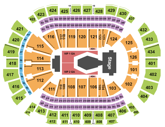 Toyota Center - TX ENHYPEN Seating Chart