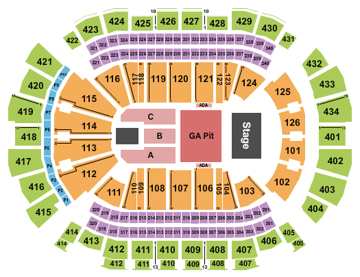 Toyota Center - TX Seating Chart