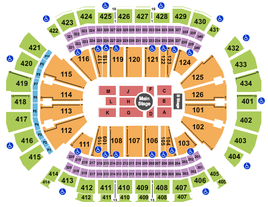 Toyota Center - TX J Cole Seating Chart