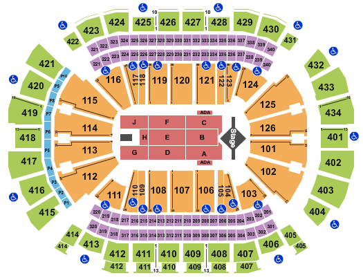 J. Cole Toyota Center - TX Seating Chart