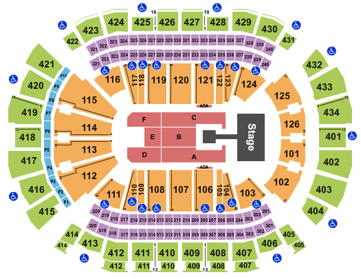 Toyota Center - TX Seating Map