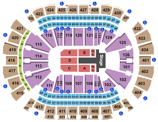 Toyota Center - TX Maroon 5 Seating Chart