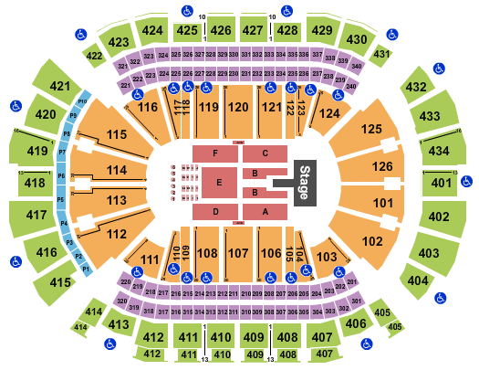 Toyota Center - TX Mary J. Blige Seating Chart