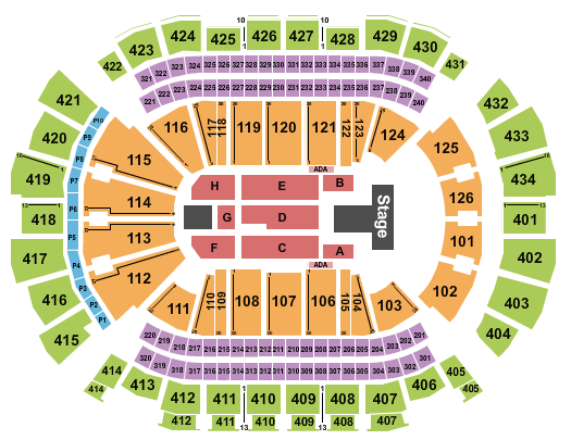 Toyota Center - TX Maverick City Music Seating Chart