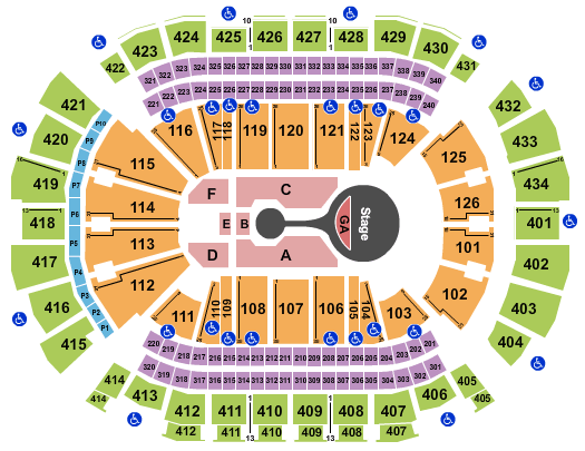 Toyota Center - TX Michael Buble Seating Chart