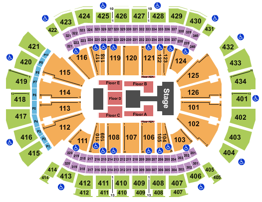 Toyota Center - TX NCT 127 Seating Chart
